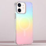 Per iPhone 12 Custodia per telefono MagSafe con sfumatura placcata colorata e satinata (placcatura colorata)