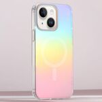 Per iPhone 13 Custodia per telefono MagSafe con sfumatura placcata colorata e smerigliata (placcatura colorata)