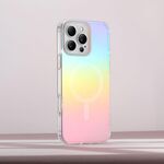 Per iPhone 16 Pro Custodia per telefono MagSafe con sfumatura placcata colorata e smerigliata (placcatura colorata)