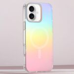 Per iPhone 16 Plus Custodia per telefono MagSafe con sfumatura placcata colorata e smerigliata (placcatura colorata)