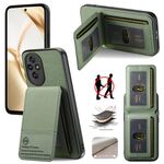 Per Honor 300 Twill Tessuto Pelle Verticale Flip RFID Card Bag Custodia per Telefono (Verde)