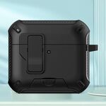 Per AirPods 4 Auricolari Bluetooth wireless Custodia protettiva con supporto MagSafe (nero)