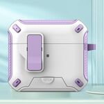 Per AirPods 3 auricolari Bluetooth wireless MagSafe Holder Custodia protettiva (bianco viola)