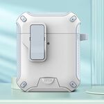 Per AirPods 2/1 Auricolari Bluetooth wireless Custodia protettiva MagSafe Holder (bianco azzurro)