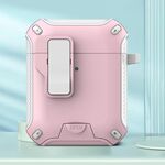 Per AirPods 2/1 Auricolari Bluetooth wireless Custodia protettiva con supporto MagSafe (bianco rosa)