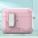 Per AirPods Pro 2 Auricolari Bluetooth wireless Custodia protettiva con supporto MagSafe (bianco rosa)