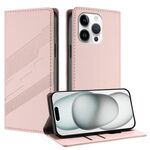 Per iPhone 13 Pro Custodia per telefono in pelle retrò con portafoglio multifunzionale in rilievo (rosa)