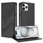 Per iPhone 11 Pro Custodia per telefono in pelle retrò con portafoglio multifunzionale in rilievo (nero)