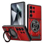 Per Samsung Galaxy S24 Ultra 5G Armor Supporto Rotante MagSafe Custodia per Telefono (Rosso)
