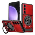 Per Samsung Galaxy S23 5G Armor Rotating Holder MagSafe Custodia per telefono (rosso)