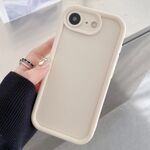 Per iPhone SE 2022/2020/8/7 Custodia per telefono in TPU con foro preciso e telaio antiurto satinato (bianco)