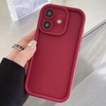 Per iPhone 12 mini Custodia per telefono in TPU con foro preciso e telaio antiurto satinato (rosso vino)