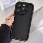 Per iPhone 11 Pro Custodia per telefono in TPU con foro preciso e telaio antiurto satinato (nero)