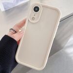 Per iPhone XR Custodia per telefono in TPU con foro preciso e telaio antiurto satinato (bianco)