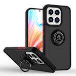 Per Honor X8c 4G Q Shadow 1 Series TPU Hybrid PC Phone Case con anello (nero + rosso)