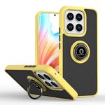 Per Honor X8c 4G Q Shadow 1 Series TPU Hybrid PC Custodia per telefono con anello (giallo)
