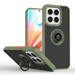 Per Honor X8c 4G Q Shadow 1 Series TPU Hybrid PC Phone Case con anello (verde militare)