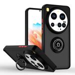 Per Xiaomi 15 Ultra Q Shadow 1 Series TPU Hybrid PC Phone Case con anello (nero + rosso)