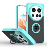 Per Xiaomi 15 Ultra Q Shadow 1 Series TPU Hybrid PC Phone Case con anello (blu cielo)