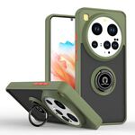 Per Xiaomi 15 Ultra Q Shadow 1 Series TPU Hybrid PC Phone Case con anello (verde militare)