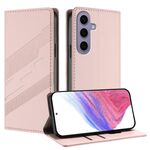 Per Samsung Galaxy S24 5G Custodia per telefono in pelle retrò con portafoglio multifunzionale in rilievo (rosa)