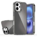 Per iPhone 16 Custodia per telefono con placcatura sfumata scolorita (nero)