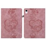 Per iPad 10.2 2021 / Air 10.5 Custodia per tablet intelligente in pelle goffrata Love Hearts (rosa)