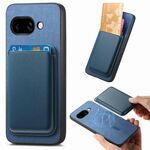 Per Google Pixel 9a Retro Magsafe Card Bag PU Cover posteriore Custodia per telefono (blu)