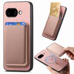 Per Google Pixel 9a Retro Magsafe Card Bag PU Cover posteriore Custodia per telefono (rosa)