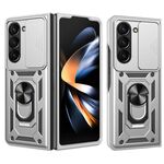 Per Samsung Galaxy Z Fold7 Custodia per fotocamera scorrevole TPU+PC (argento)