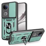 Custodia per telefono in TPU+PC con design scorrevole per fotocamera per vivo V50 5G (verde)