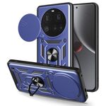 Custodia per telefono in TPU ibrido per PC con design scorrevole per fotocamera Xiaomi 15 Ultra (blu)
