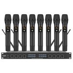 Microfono palmare UHF wireless YT8 a 8 canali per spettacoli teatrali 8 microfoni palmari