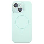 Per iPhone 13 Custodia sottile in silicone liquido MagSafe Circle (verde smeraldo)