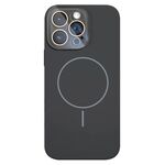 Per iPhone 14 Pro Custodia sottile in silicone liquido MagSafe Circle (grigio grafite)