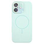Per iPhone 16 Custodia sottile in silicone liquido MagSafe Circle (verde smeraldo)