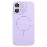 Per iPhone 16 Custodia sottile in silicone liquido MagSafe Circle (viola chiaro)
