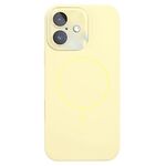 Per iPhone 16 Custodia sottile in silicone liquido MagSafe Circle (giallo)