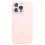 Per iPhone 16 Pro Custodia sottile in silicone liquido MagSafe Circle (rosa)