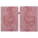 Per Amazon Kindle Paperwhite 12a generazione 2024 Custodia per tablet intelligente in pelle goffrata Love Hearts (rosa)