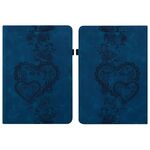 Per Amazon Kindle Paperwhite 12a generazione 2024 Custodia per tablet intelligente in pelle goffrata Love Hearts (blu scuro)