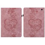 Per Amazon Fire Max 11 Custodia per tablet in pelle goffrata Love Hearts (rosa)