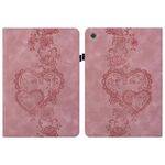 Per Huawei MediaPad T5 Custodia per tablet in pelle goffrata Love Hearts (rosa)