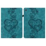 Per Huawei MediaPad T3 10 Custodia per tablet in pelle goffrata Love Hearts (verde)