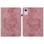 Per Redmi Pad SE Custodia per tablet in pelle goffrata Love Hearts (rosa)