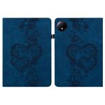 Per Redmi Pad SE 4G Custodia per tablet in pelle goffrata Love Hearts (blu scuro)