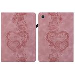 Per Lenovo Tab M8 4a generazione Custodia per tablet in pelle goffrata Love Hearts (rosa)