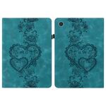 Per Lenovo Tab M8 4a generazione Custodia per tablet in pelle goffrata Love Hearts (verde)