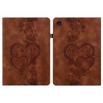 Per Lenovo Tab M10 Plus 10.6 3a generazione 2022 Custodia per tablet in pelle goffrata Love Hearts (marrone)