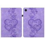 Per Lenovo Tab M10 Plus 10.6 3a generazione 2022 Custodia per tablet in pelle goffrata Love Hearts (viola)